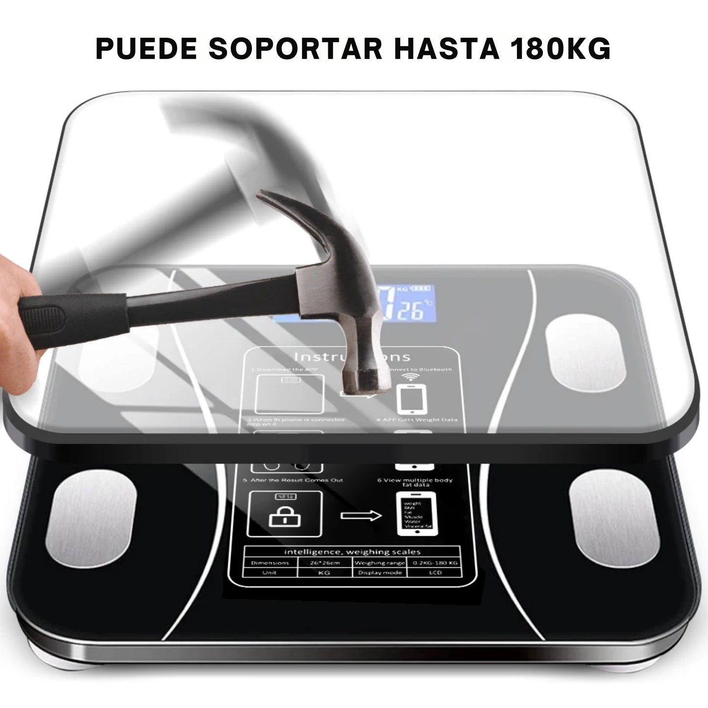 Báscula de Bioimpedancia Digital Bluetooth + Libro electrônico gratis